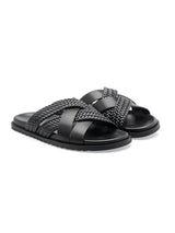 GhazSandalSolidBlackFront - Zeve
