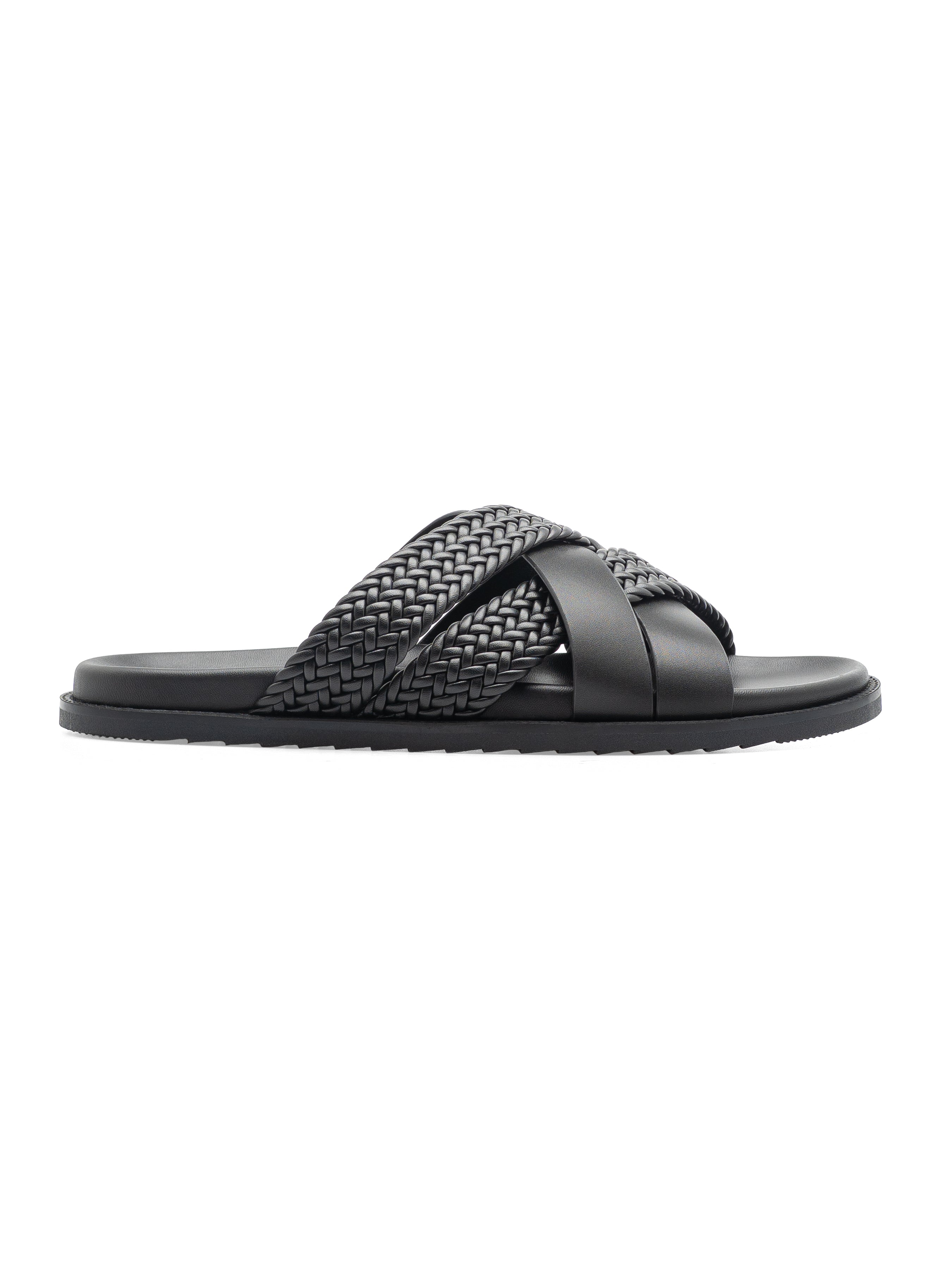 Ghaz Sandal - Solid Black