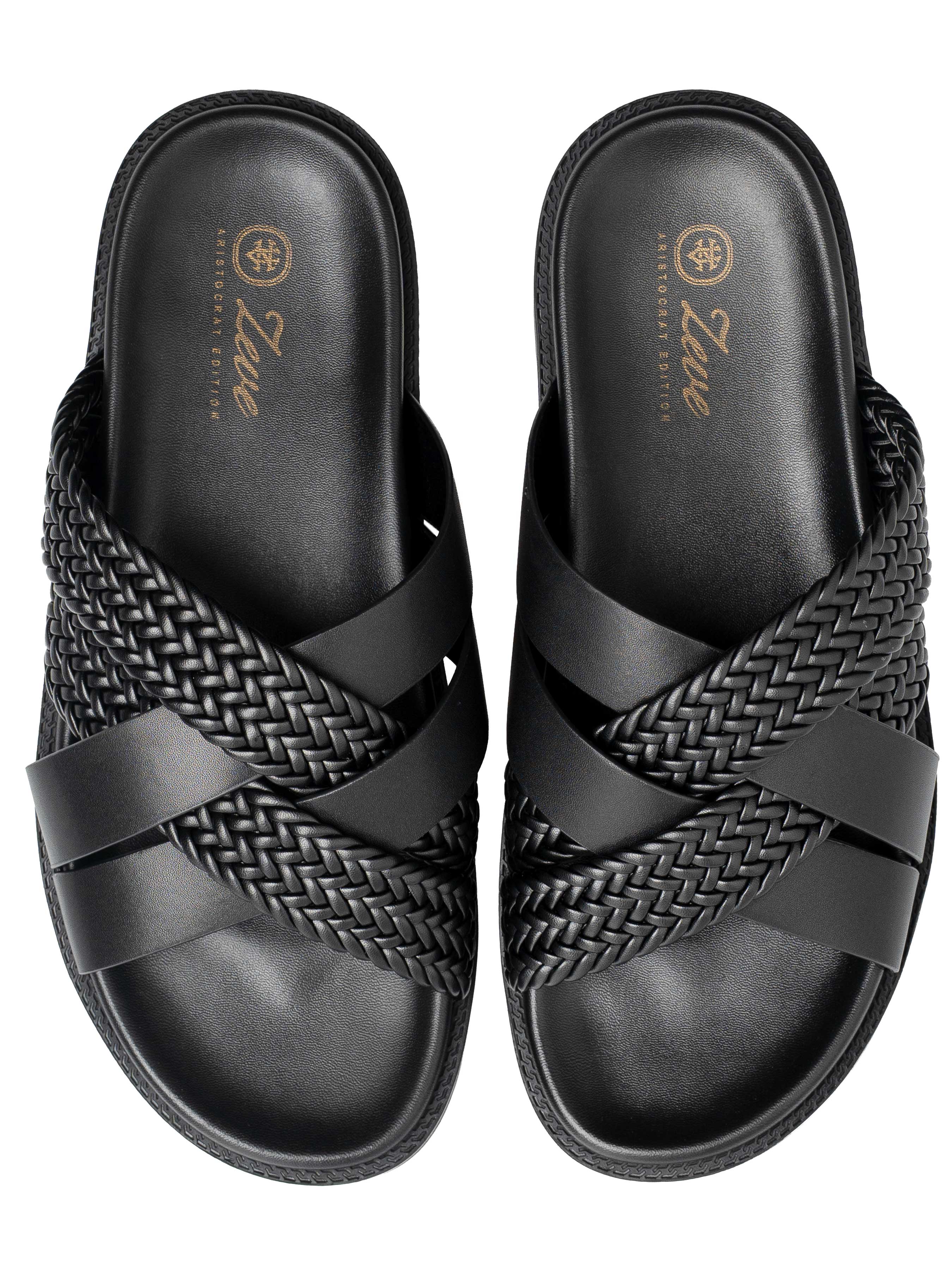 Ghaz Sandal - Solid Black