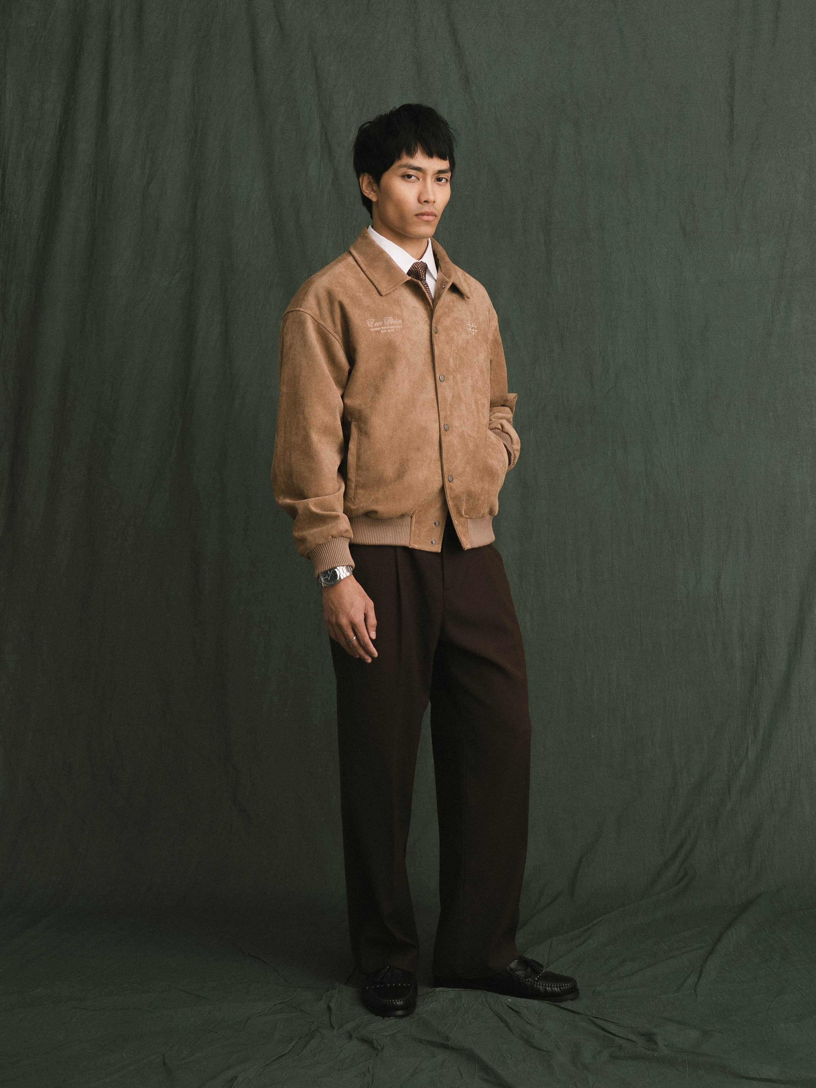 Harvard Suede Jacket - Mocha