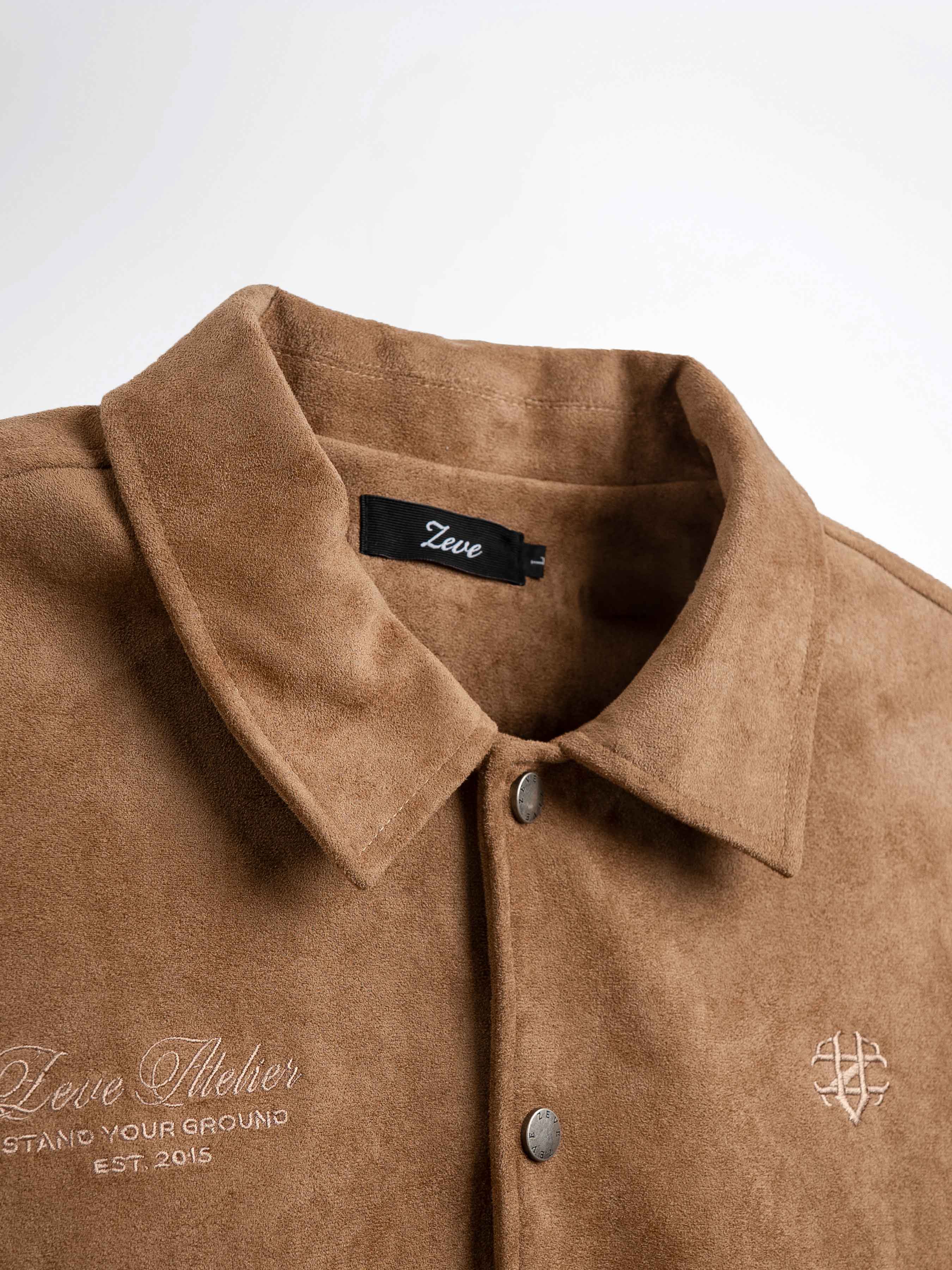 Harvard Suede Jacket - Mocha