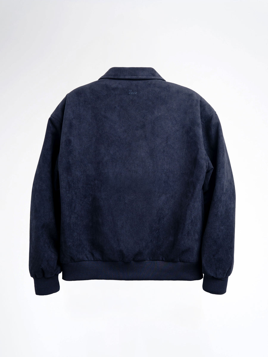 Harvard Suede Jacket - Navy