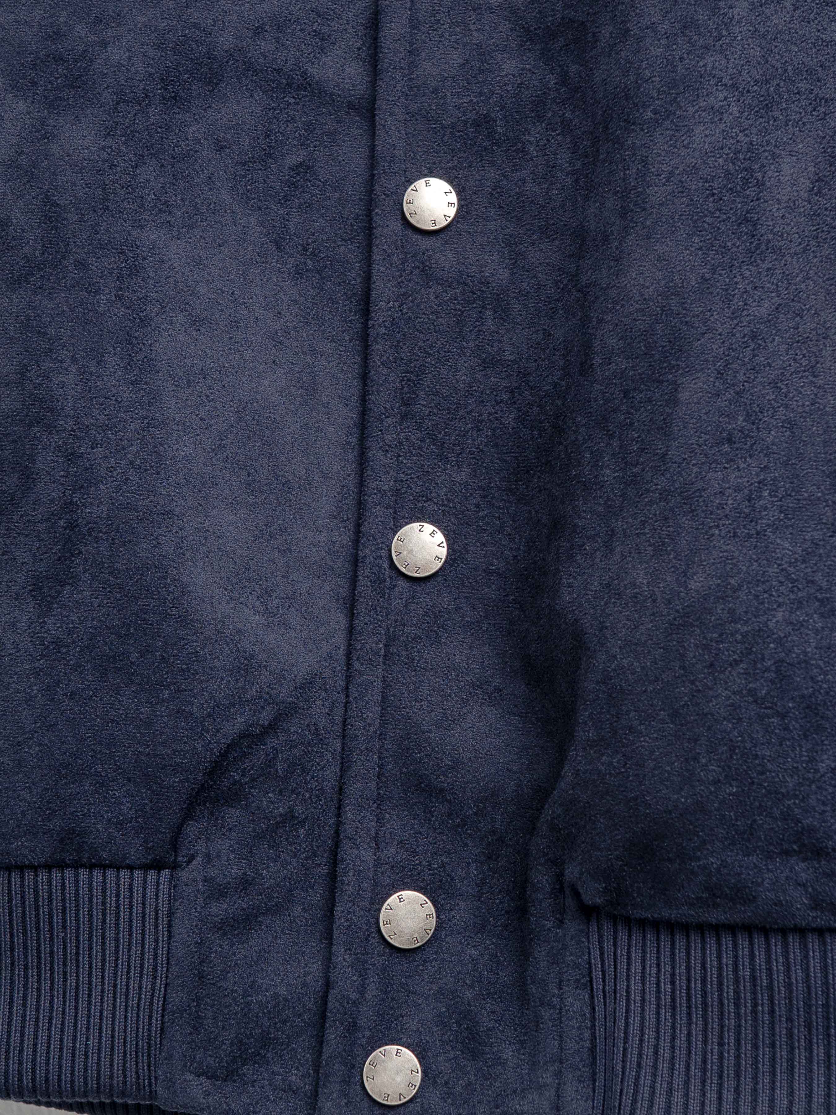 Harvard Suede Jacket - Navy