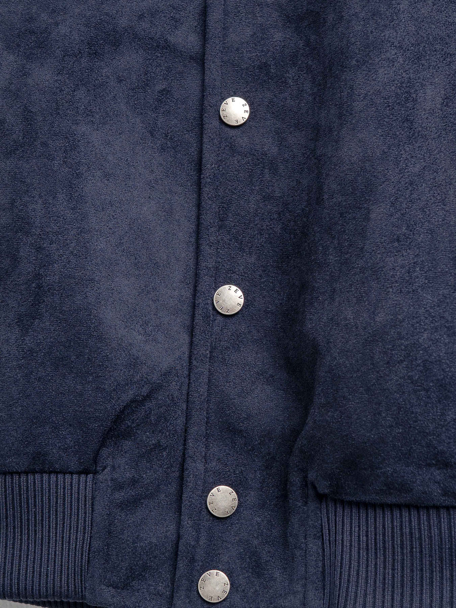 Harvard Suede Jacket - Navy