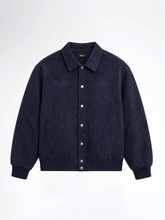 Harvard Suede Jacket - Navy