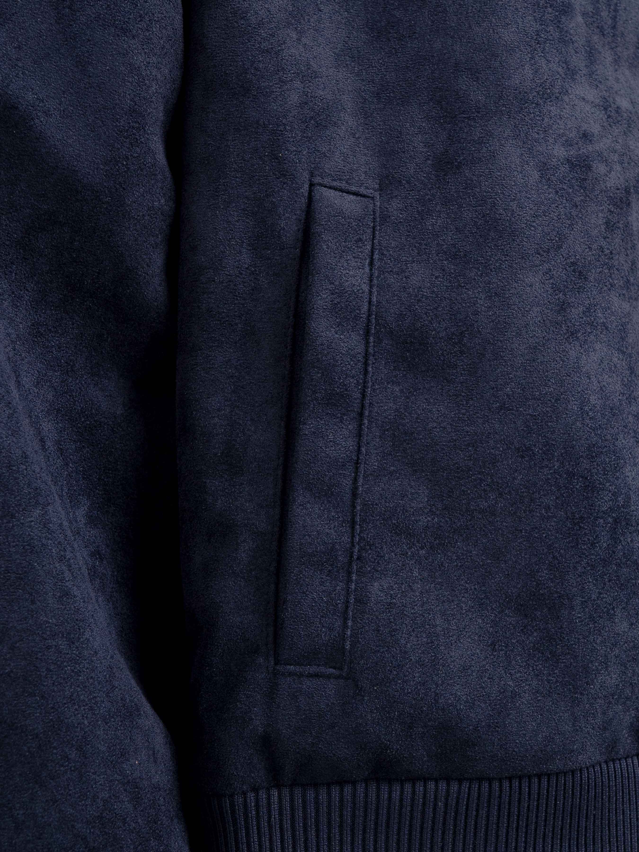 Harvard Suede Jacket - Navy