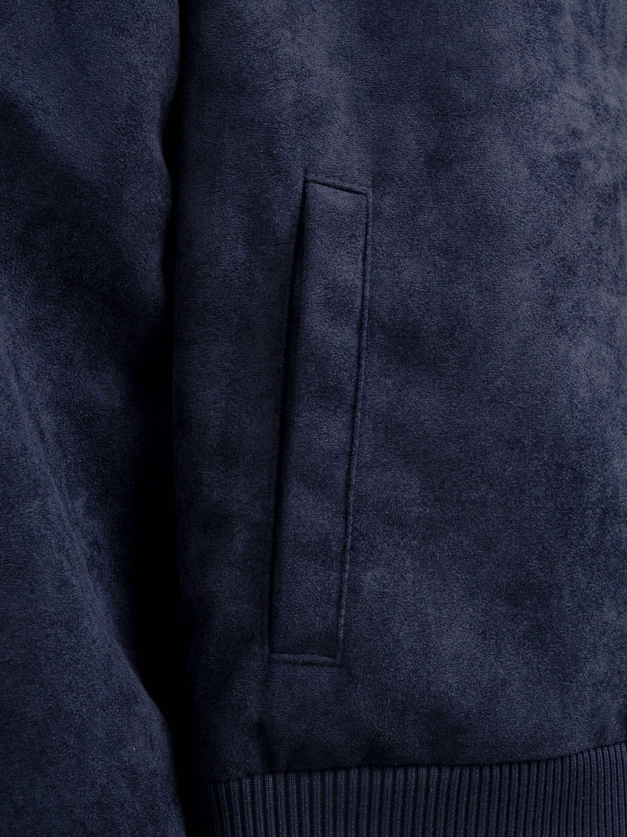 Harvard Suede Jacket - Navy
