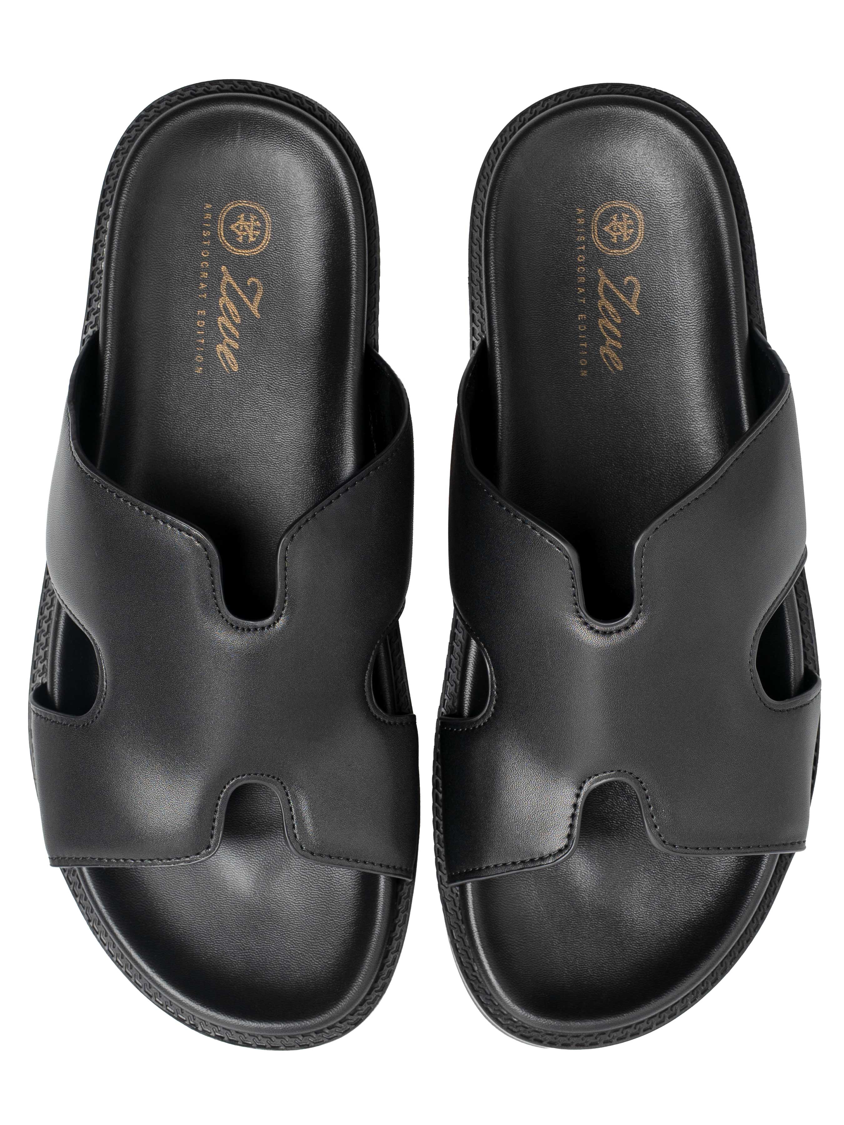HattaSandalSolidBlackTop - Zeve