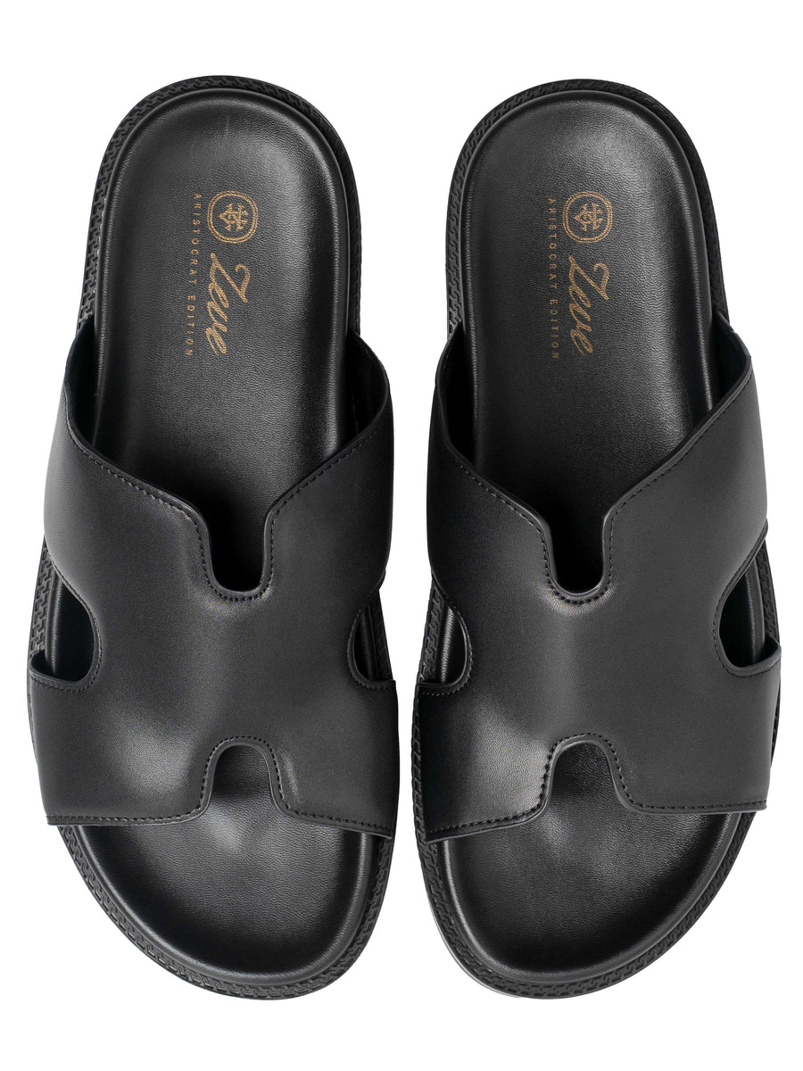 HattaSandalSolidBlackTop - Zeve