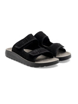 Hayes Sandal - Black Suede Leather