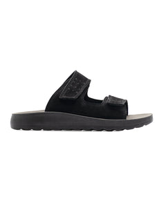 Hayes Sandal - Black Suede Leather