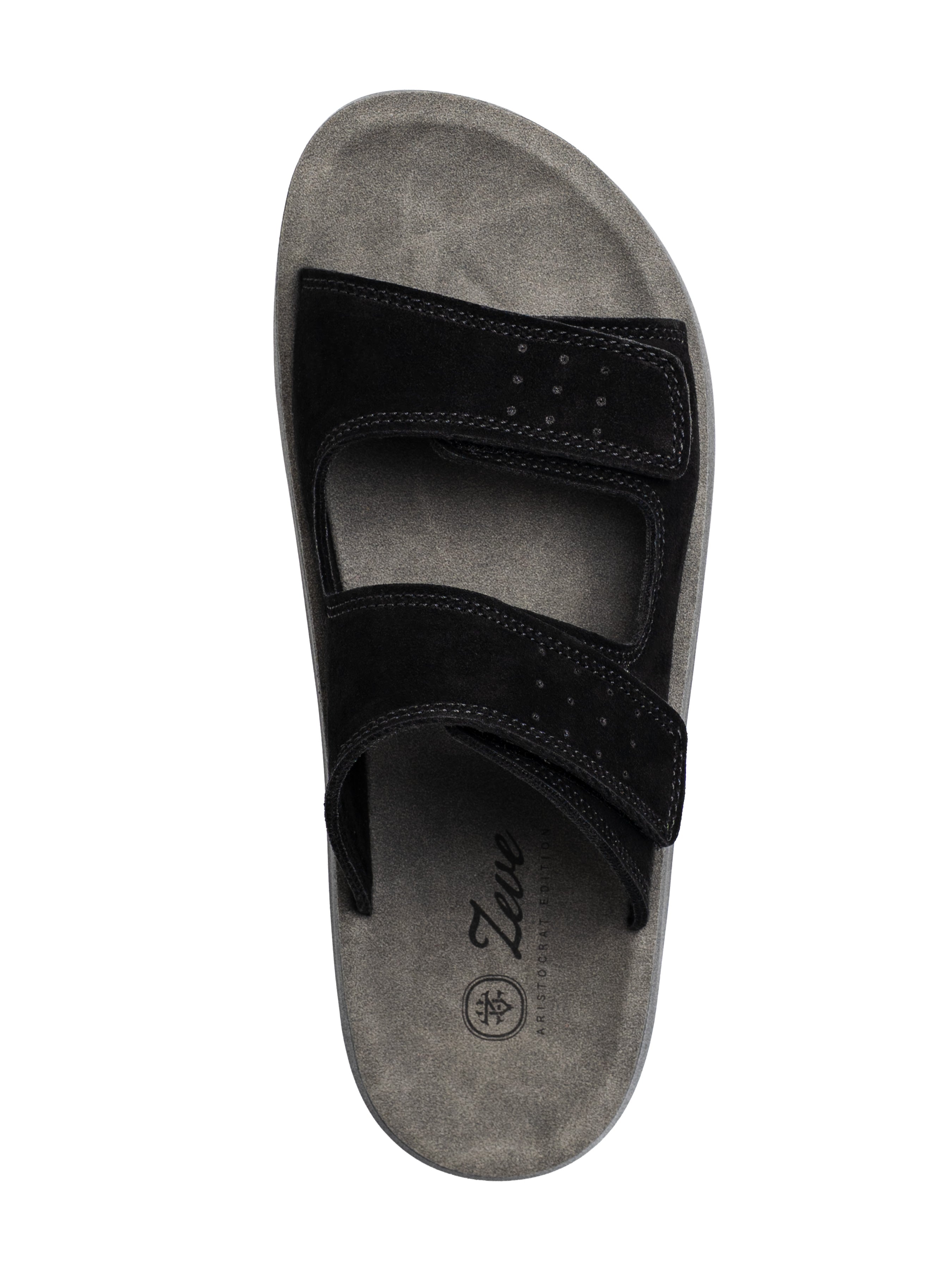 Hayes Sandal - Black Suede Leather