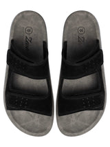 Hayes Sandal - Black Suede Leather