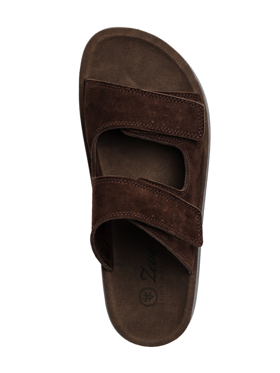 Hayes Sandal - Coffee Suede Leather