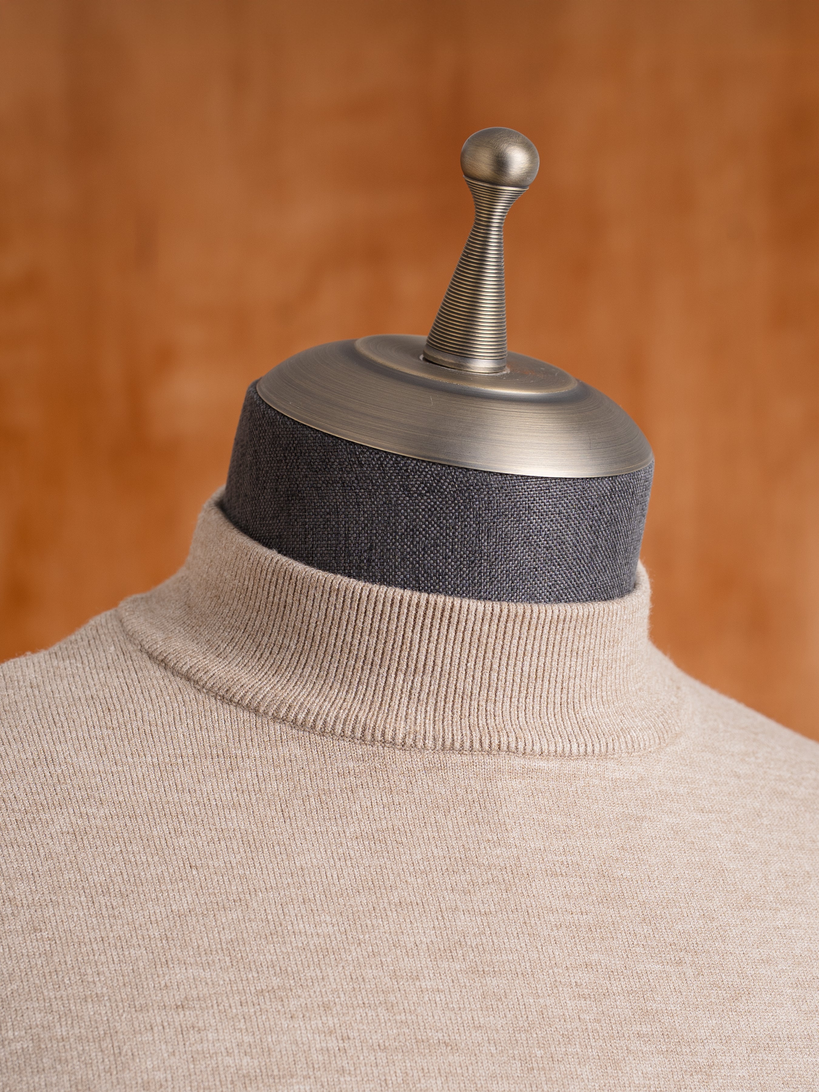 High Neck Sweater - Beige