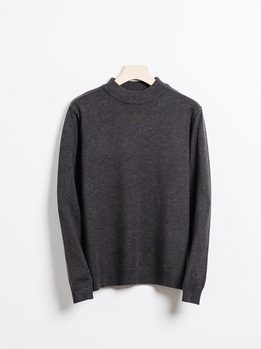 HighNeckSweaterDarkGrey-Hanger - Zeve