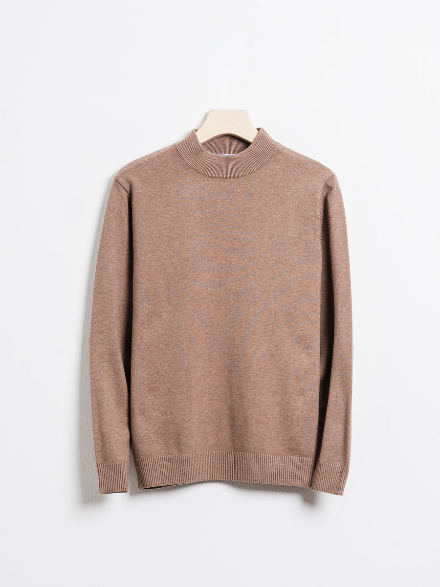 HighNeckSweaterMocha-Hanger - Zeve