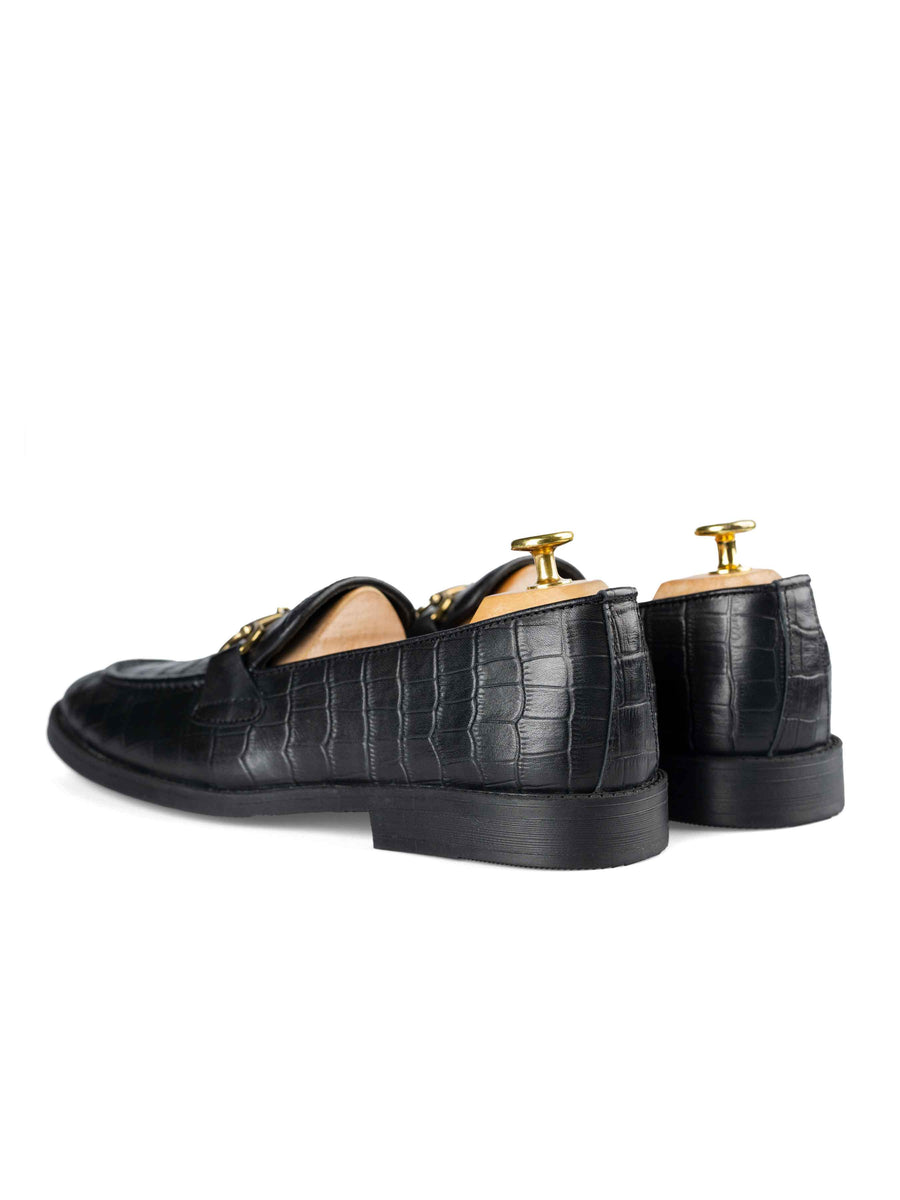 Horsebit-Buckle-Loafer-Black-Croco-Leather_03 - Zeve