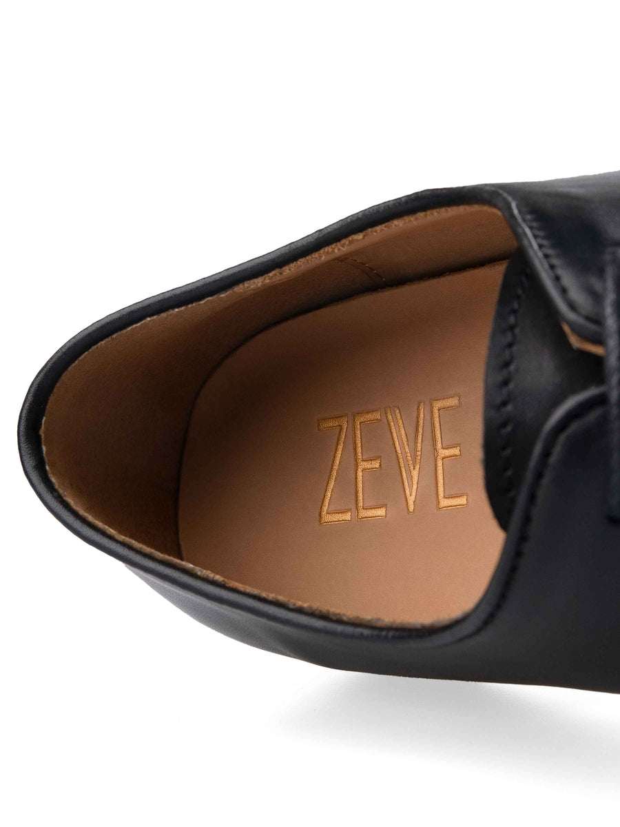 Inside-Black-Semi-Brogue-Lace-Up-Oxford-Cap-Toe-Wide - Zeve