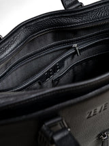 Inside2BellunoBriefcaseBlackPebbleLeather - Zeve