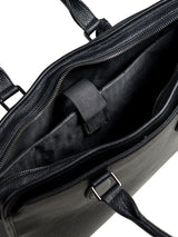 InsideBellunoBriefcaseBlackPebbleLeather - Zeve
