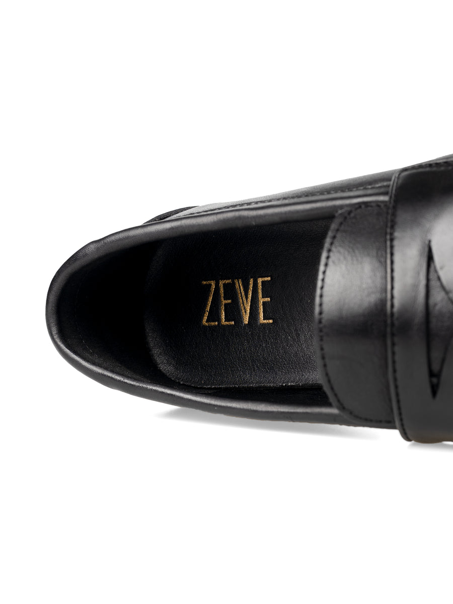 Insole-Solid-Black-Wayne-Penny-Loafer-_Crepe-Sole - Zeve
