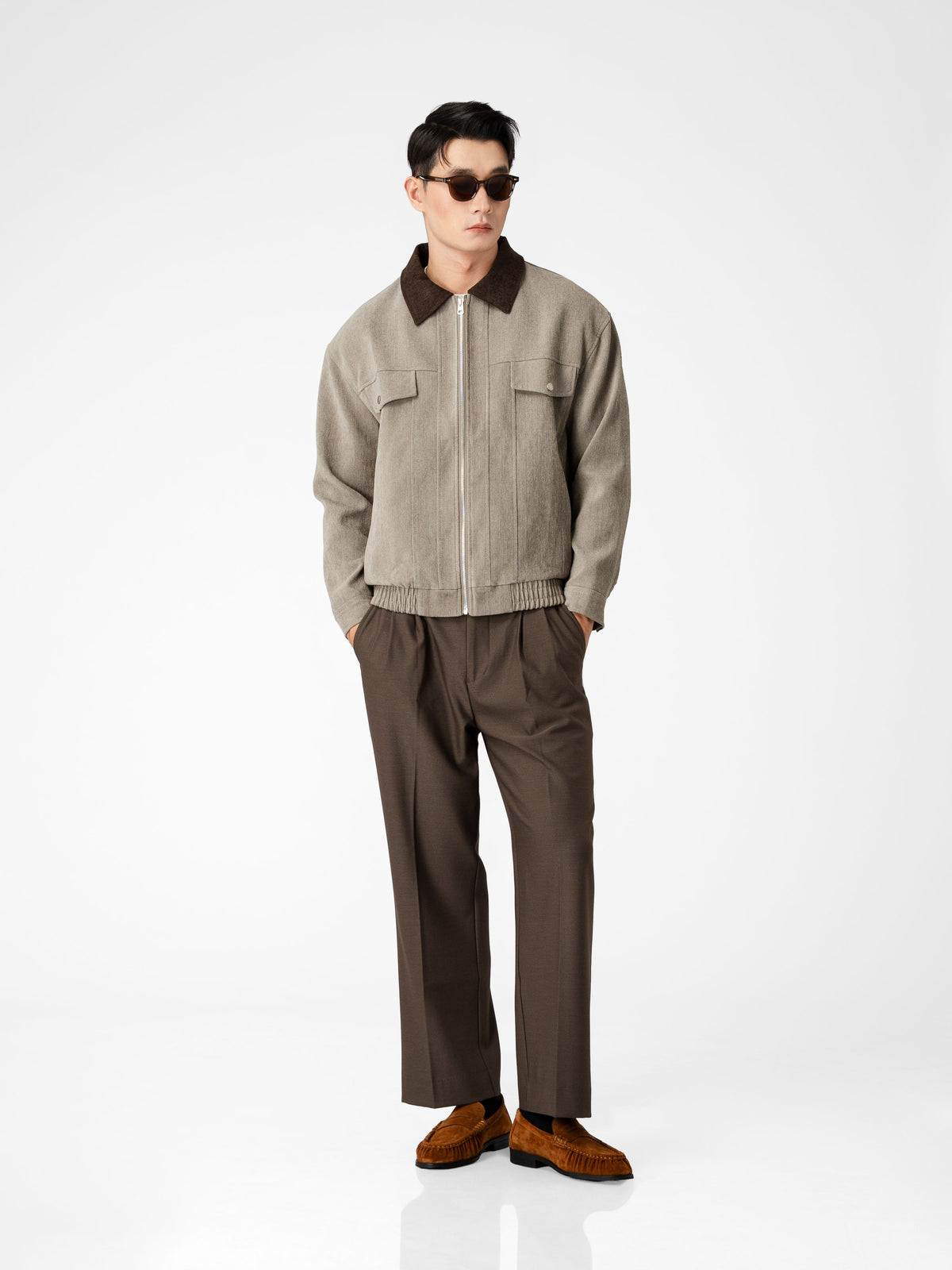 Isaac Chenille Jacket - Heather Grey
