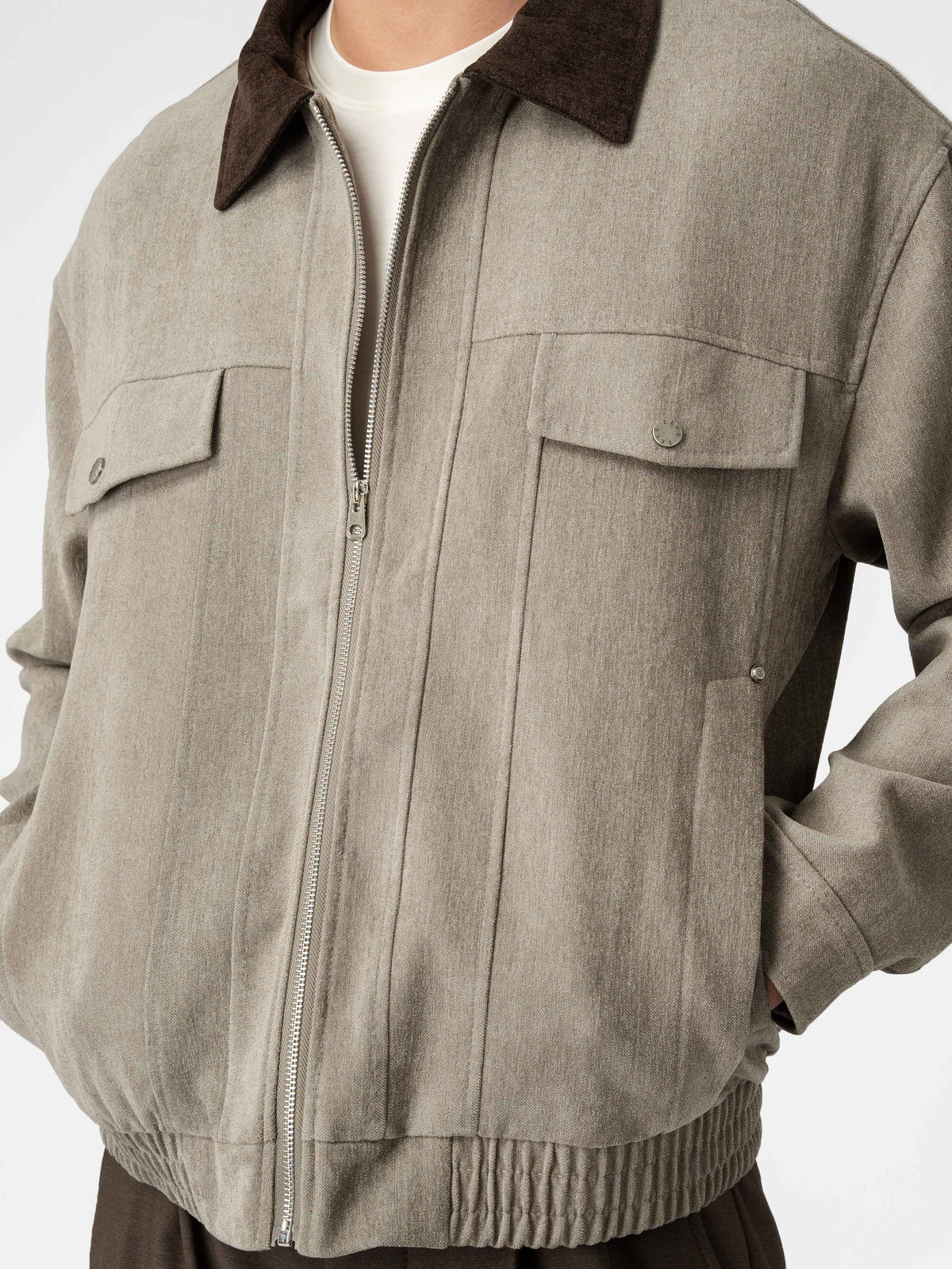 Isaac Chenille Jacket - Heather Grey