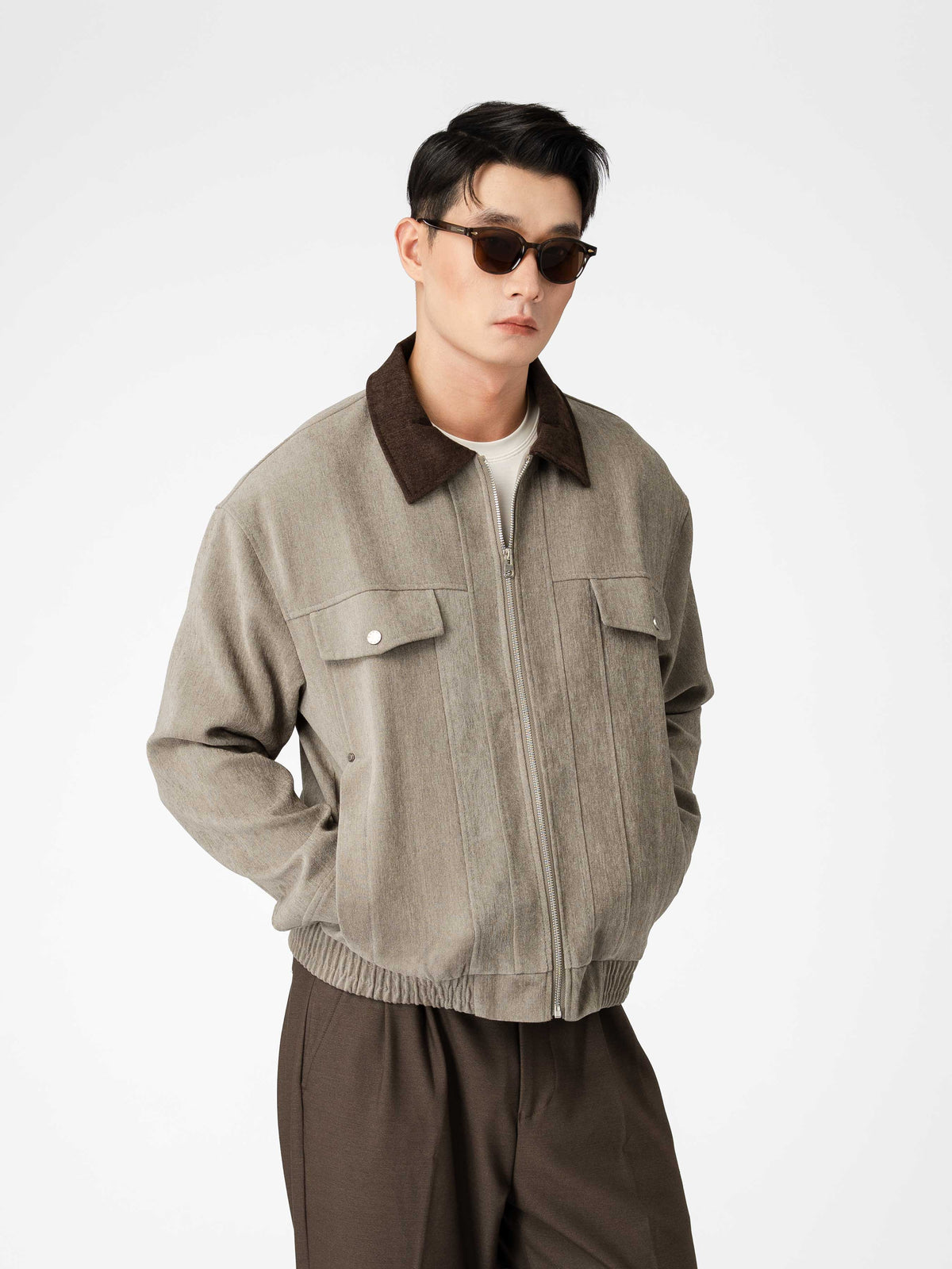 Isaac Chenille Jacket - Heather Grey