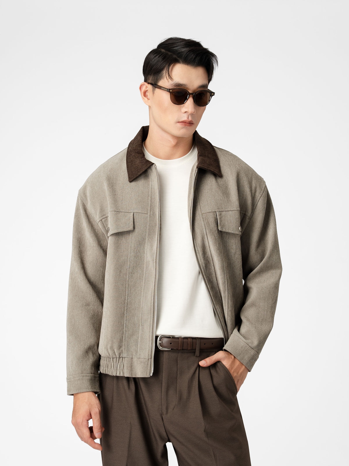 Isaac Chenille Jacket - Heather Grey