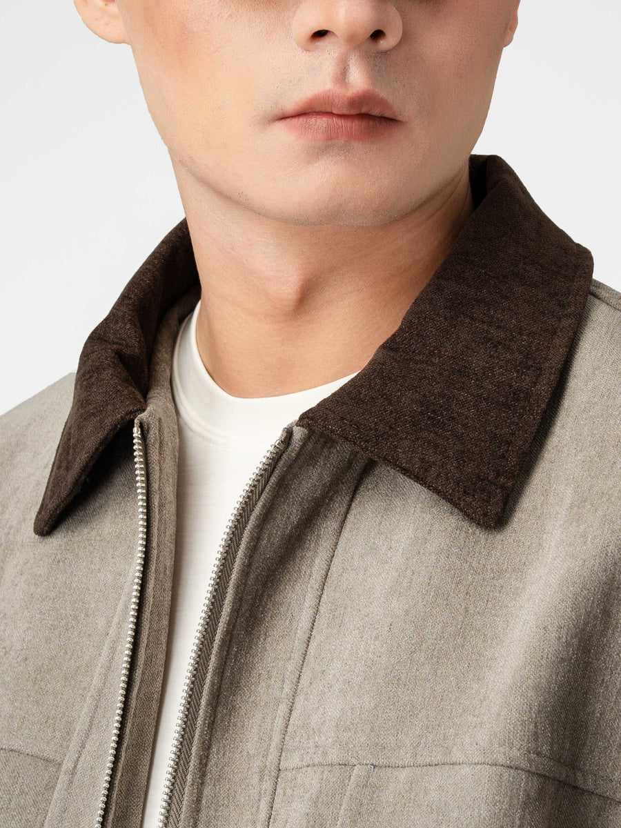 Isaac Chenille Jacket - Heather Grey