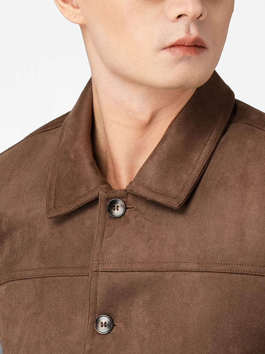 Jacob Suede Jacket - Brown
