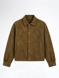 Jacob Suede Jacket - Olive Green