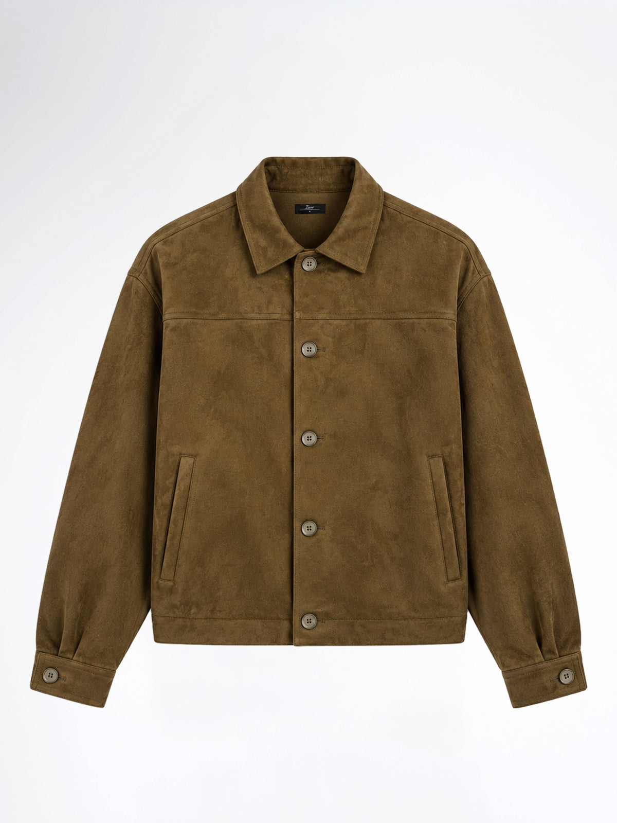 Jacob Suede Jacket - Olive Green