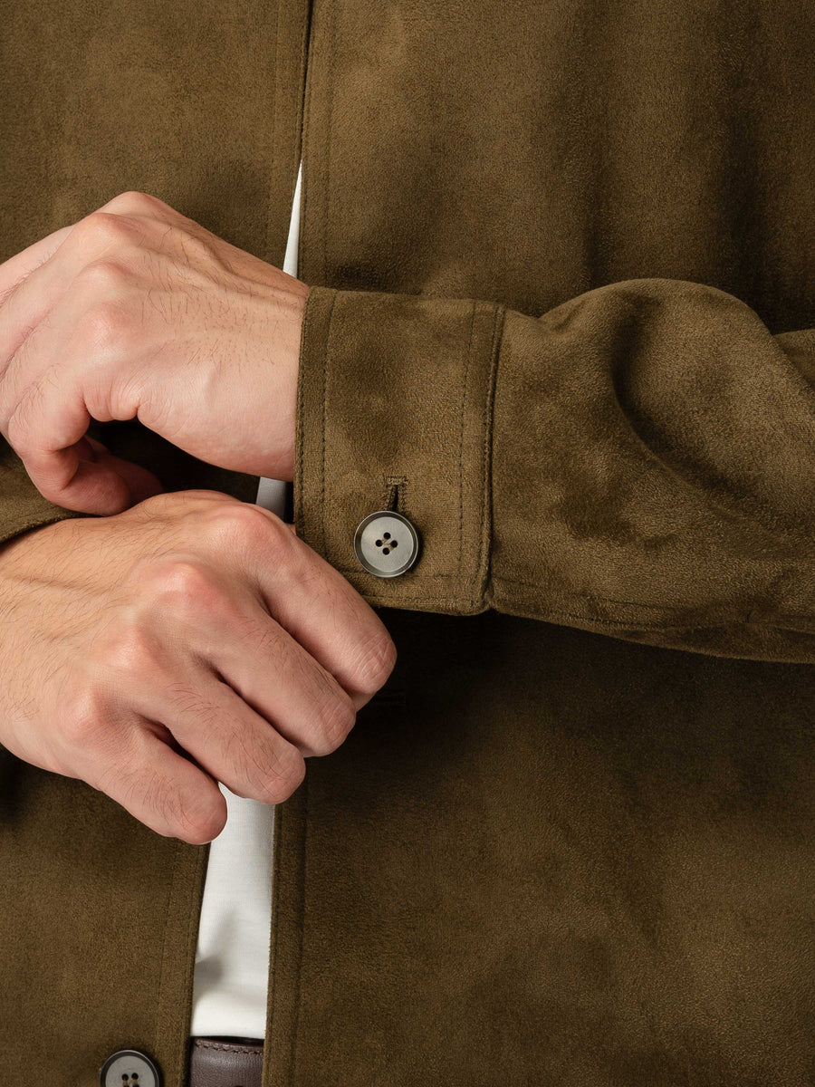 Jacob Suede Jacket - Olive Green