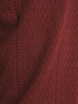 Kael Knit Polo Tee - Dark Red