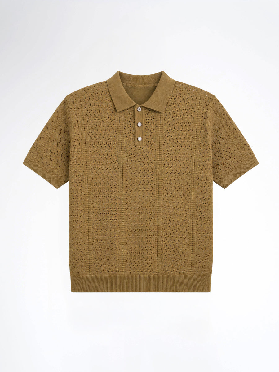 Kael Knit Polo Tee - Green