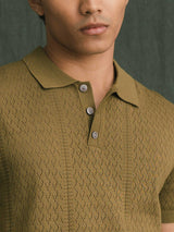 Kael Knit Polo Tee - Green
