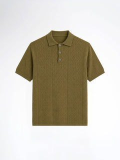 Kael Knit Polo Tee - Green