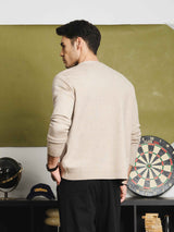 KnitCardiganBeigeButton-Up4 - Zeve