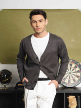 KnitCardiganDarkGreyButton-Up5 - Zeve
