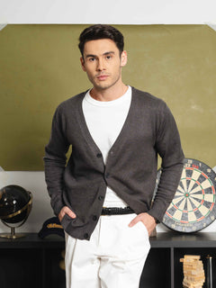 KnitCardiganDarkGreyButton-Up5 - Zeve