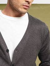 KnitCardiganDarkGreyButton-Up7 - Zeve