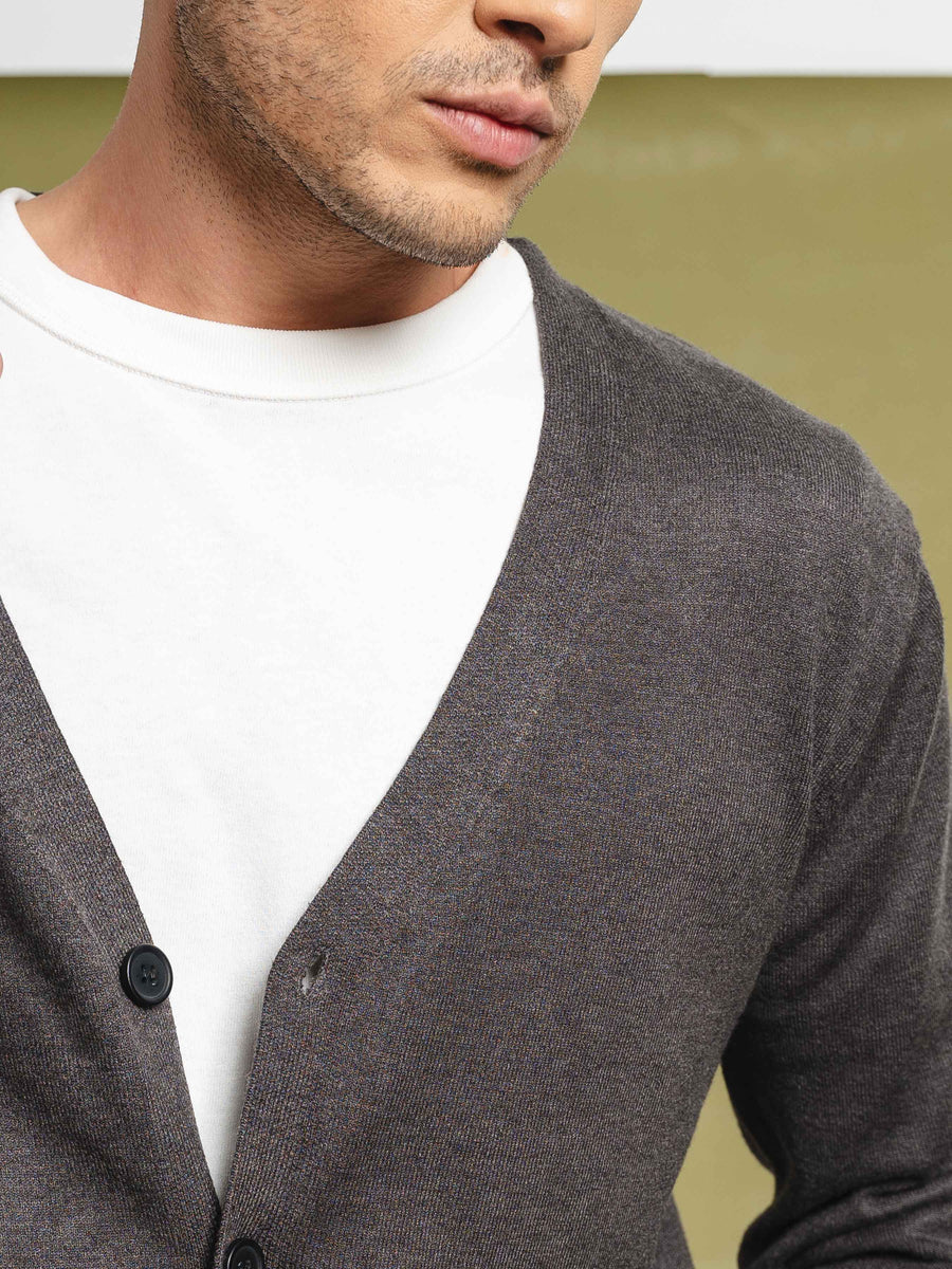 KnitCardiganDarkGreyButton-Up7 - Zeve