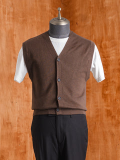KnitVestMochaButtonUp01 - Zeve