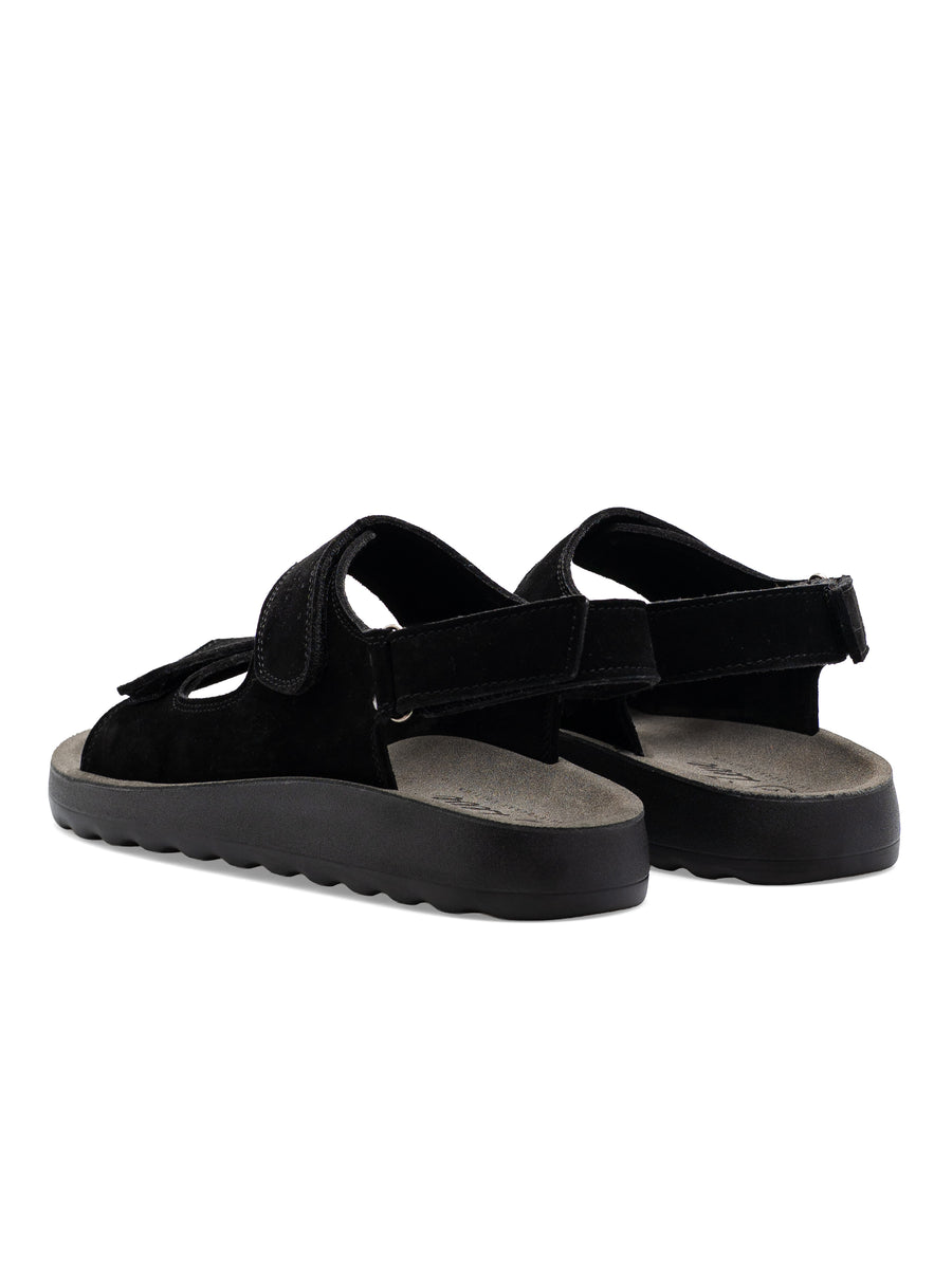 Kyle Sandal - Black Suede Leather