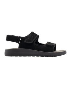 Kyle Sandal - Black Suede Leather