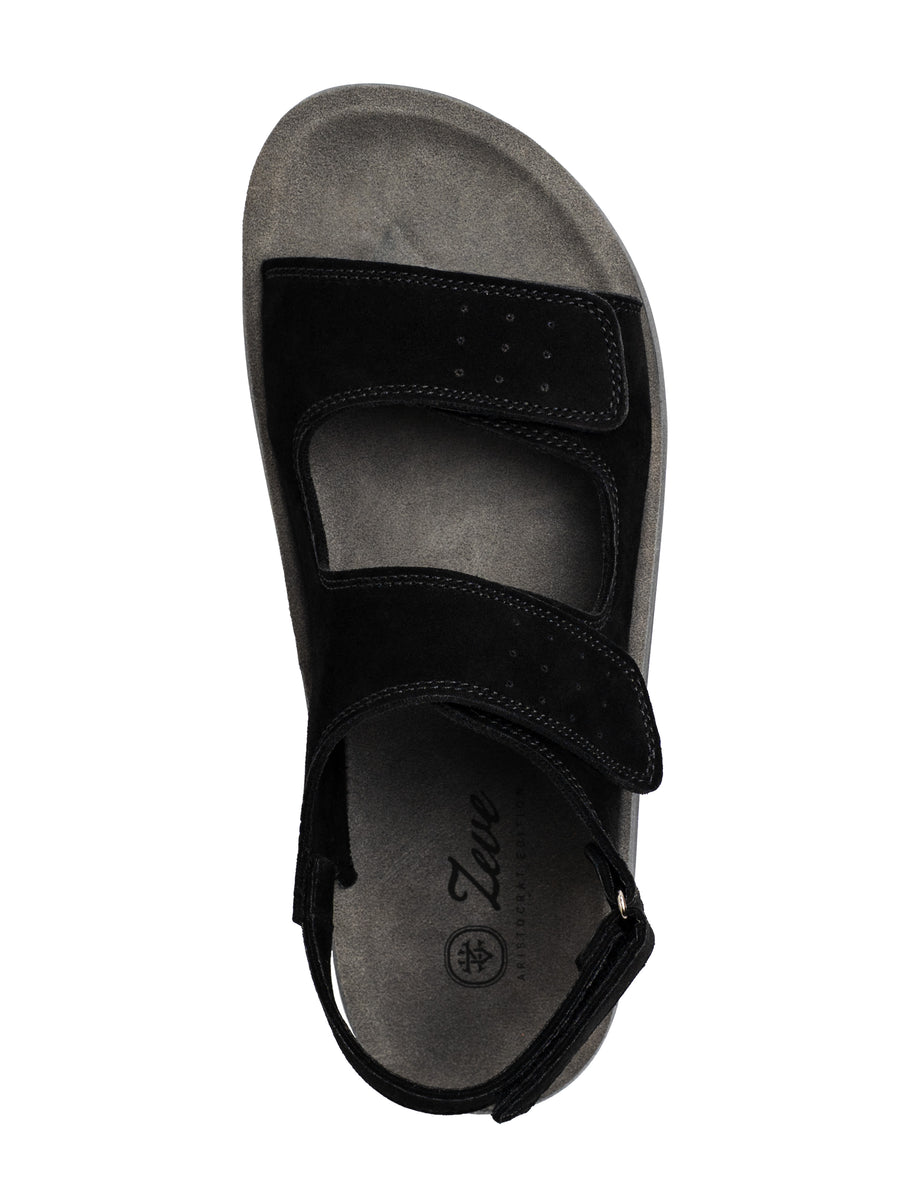 Kyle Sandal - Black Suede Leather