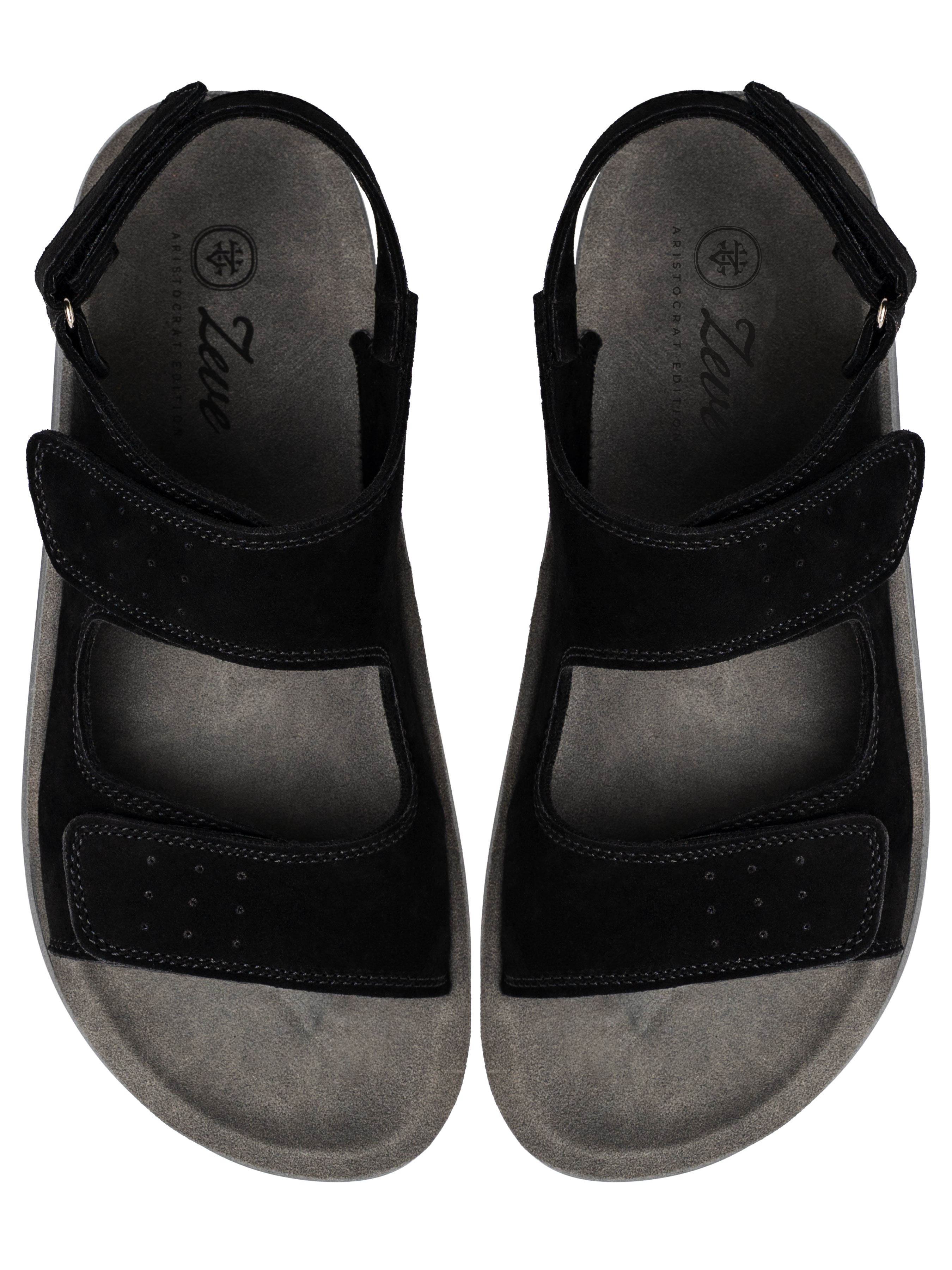 Kyle Sandal - Black Suede Leather