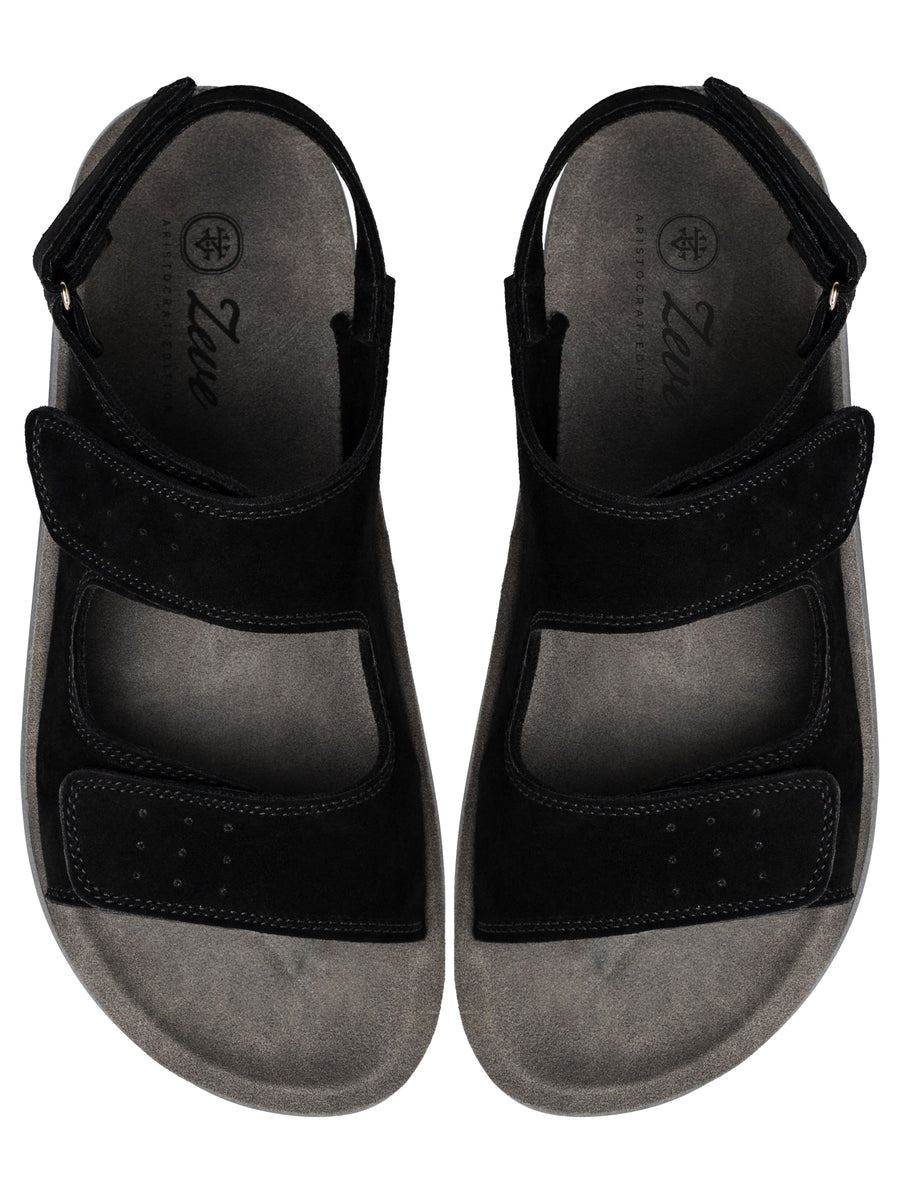 Kyle Sandal - Black Suede Leather